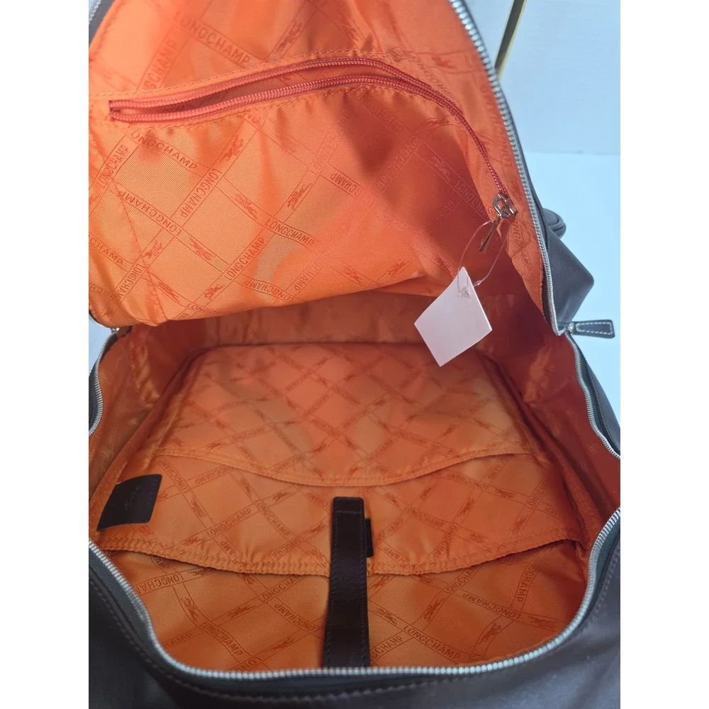 Longchamp 3D Moka Brown Leather Backpack Made in France 1847 189 002